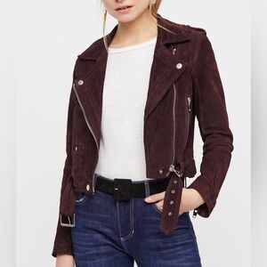 Blank NYC Suede Moto Jacket. Size Small
